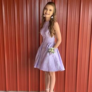 SHERRI HILL light purple dress